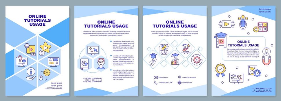 Online tutorials usage brochure template
