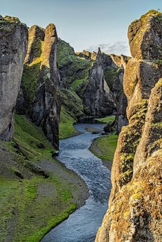 Fjadrargljufur canyon in South of Iceland