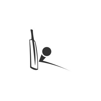 Cricket Sport icon logo design illustration template