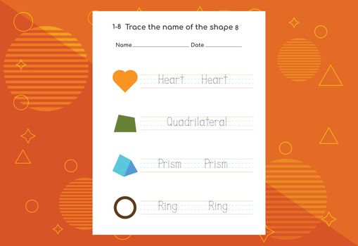 Word tracing worksheets for kids. Letters trace exercises for kids