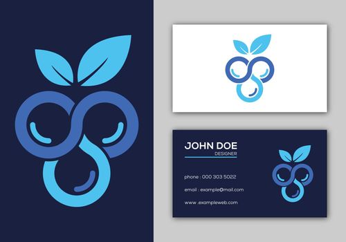 BLUE BERRY logo design template