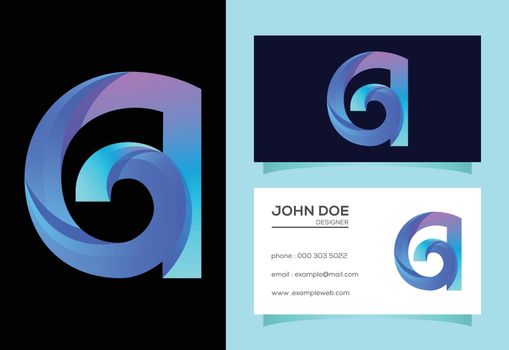 Gradient A letter logo design template