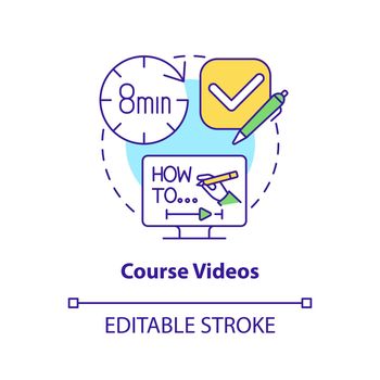Course videos concept icon