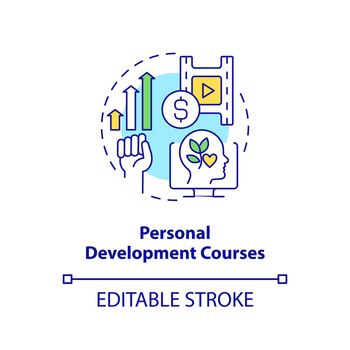 Personal development courses concept icon