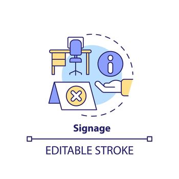 Signage concept icon