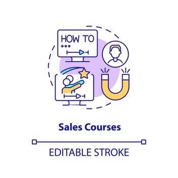 Sales courses concept icon