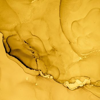 Gold Fluid Art. Liquid Marble Illustration.