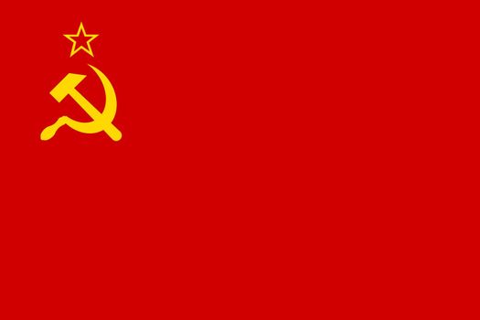 USSR flag illustration background red yellow hammer sickle CCCP