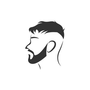 Men's hairstyle icon design illustration