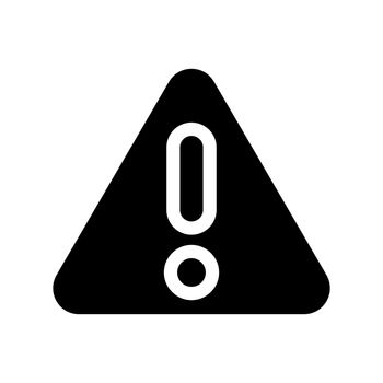 Warning black glyph icon
