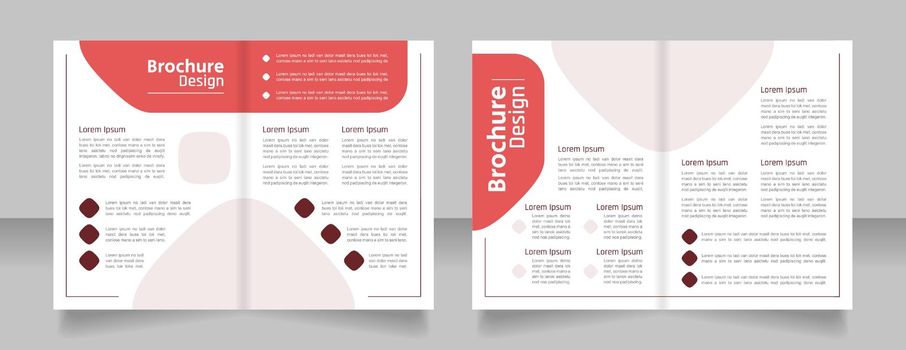 Court and law bifold brochure template design