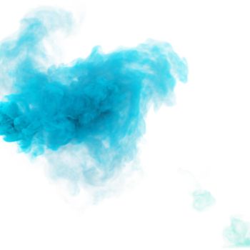 Light blue plume of smoke