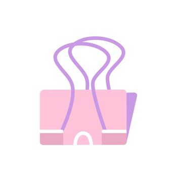 Paper clip, vector flat illustration on white background