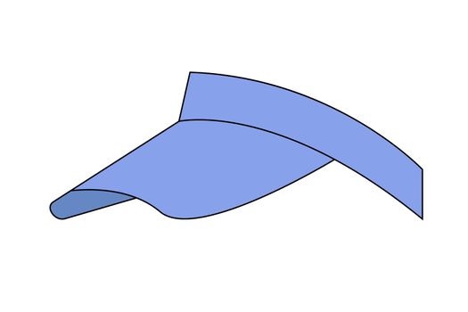 Sport visor headwear pictogram vector illustration.