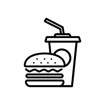 Food Burger and drink icon vector for web, computer and mobile app