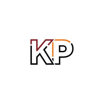 KP Letter logo icon design template elements