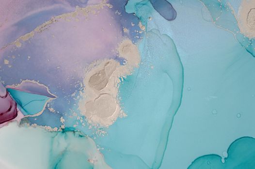 Luxury Ocean Abstract. Trendy Watercolor Liquid