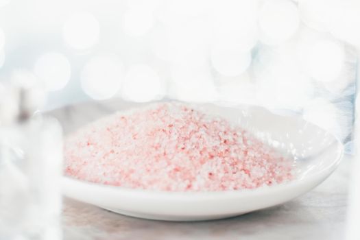 sea salt body scrub - beauty, spa and body care styled concept