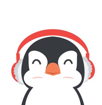 penguin with ear muffs  for children