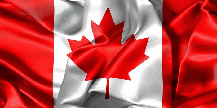 Canada flag - realistic waving fabric flag