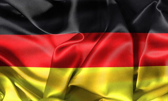 Germany flag - realistic waving fabric flag