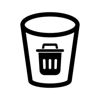 Trash can marked trash can. Vector.