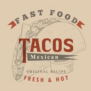 Tacos label design