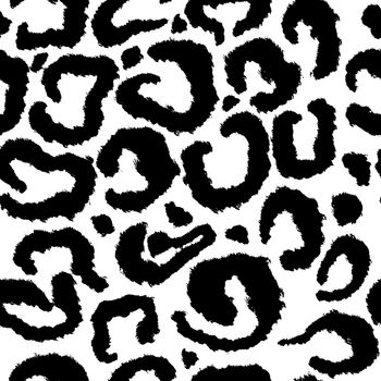 Leopard skin artwork imitation print. Vector seamless pattern