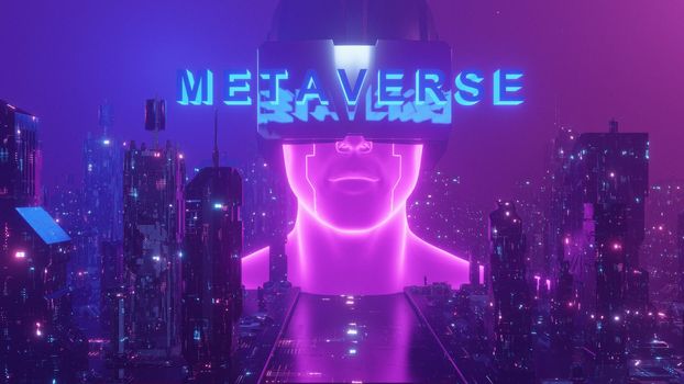 Metaverse Awesome Concept Background 3d Render