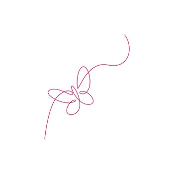 Butterfly line art image illustration template