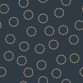 Seamless chaotic pattern of gears on a black background. Vector illustration