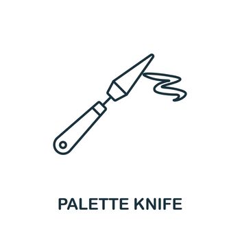 Palette Knife line icon. Monochrome simple Palette Knife outline icon for templates, web design and infographics