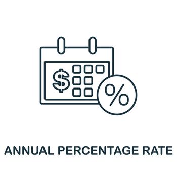 Annual Percentage Rate flat icon. Colored element sign from auditors collection. Flat Annual Percentage Rate icon sign for web design, infographics and more.