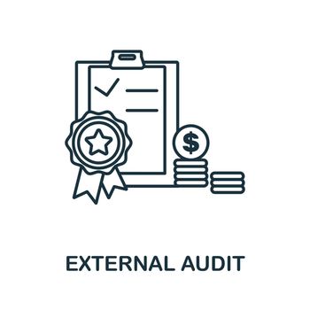 External Audit flat icon. Colored element sign from auditors collection. Flat External Audit icon sign for web design, infographics and more.