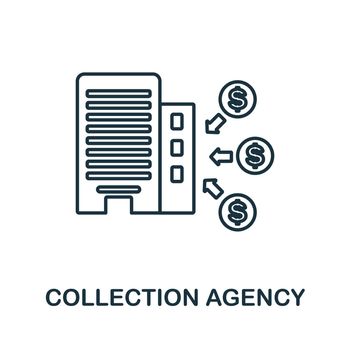 Collection Agency line icon. Monochrome simple Collection Agency outline icon for templates, web design and infographics