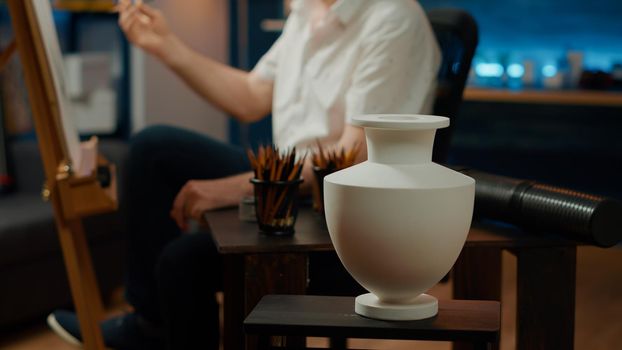 Authentic vase design used as inspiration to draw professional sketch