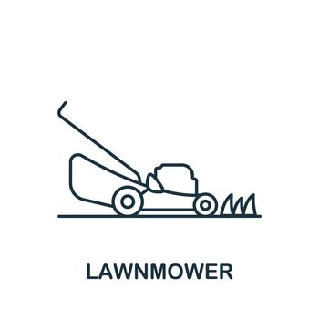 Lawnmower icon. Line simple line Housekeeping icon for templates, web design and infographics