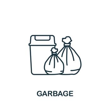 Garbage icon. Line simple line Housekeeping icon for templates, web design and infographics