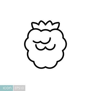 Raspberry, blackberry isolated design vector icon
