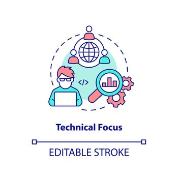 Technical focus concept icon