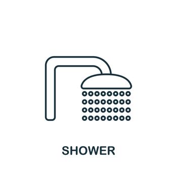 Shower icon. Line simple icon for templates, web design and infographics