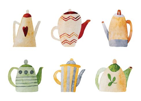 Kettles vector collection