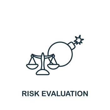 Risk Evaluation icon. Line simple Insurance icon for templates, web design and infographics