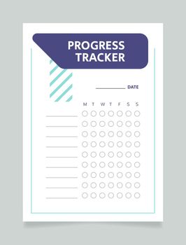 Education progress tracker worksheet design template. Printable goal setting sheet. Editable time management sample. Scheduling page for organizing personal tasks. Arial Regular font used