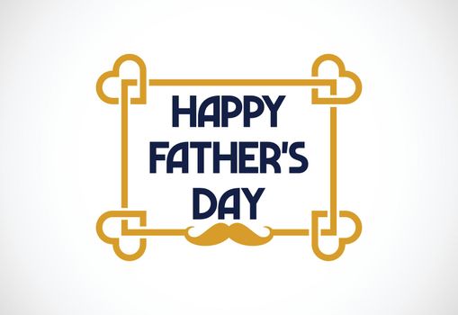 Happy Father's Day poster or banner template, Happy fathers day letters emblem vector illustration design