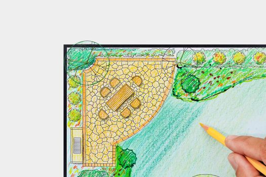 Landscape architect design garden plan