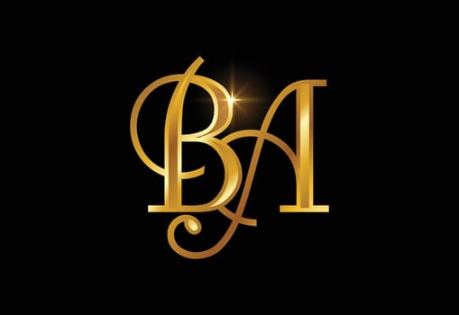 Initial Letter B A Logo Design Vector. Graphic Alphabet Symbol For Corporate Business Identity