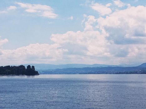 beautiful lake Zurich, Switzerland - travel, nature and wellness concept