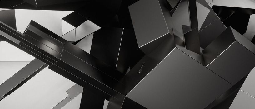 Abstract Elegant 3D SciFi Chaos Modern Gray 3D Background 3D Render