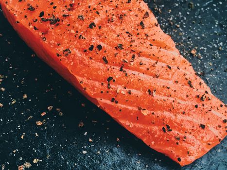 raw marinated salmon - healthy eating and mediterranean cuisine recipes styled concept